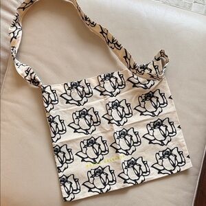 Freda Salvador Cream and Black Floral Tote